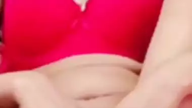 Young Indian girl’s stripping video call sex video