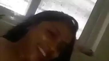 horny indian young couple boob sucking and blowjob