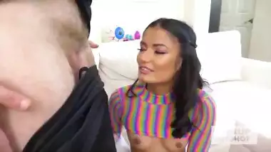 Cute Desi teen Viva Athena takes a hard pounding from online date