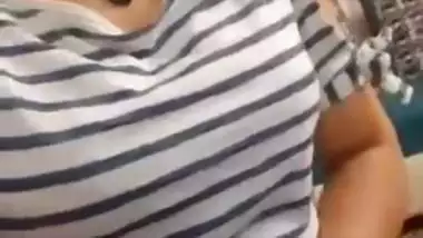 Attractive girl shows big boobs and pussy to boyfriend