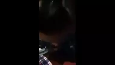 Desi Chasmish girl giving blowjob to BF