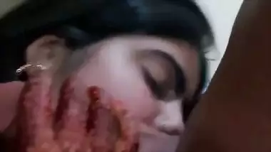 Wife gives an Indian blowjob on her suhagrat night