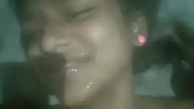 Sweet Tamil girl giving blowjob outdoors