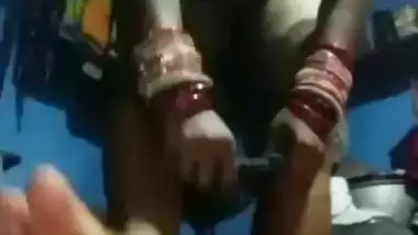 Village wife stripping clothes and naked masturbation